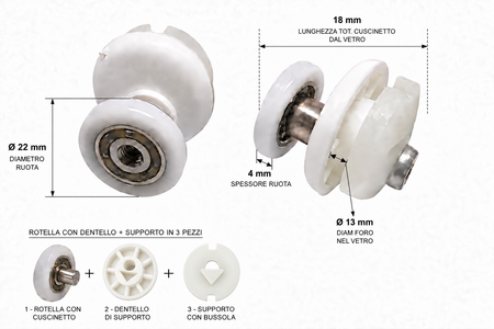 R400/162 - 22x4 Tecno - Kit 2 pezzi