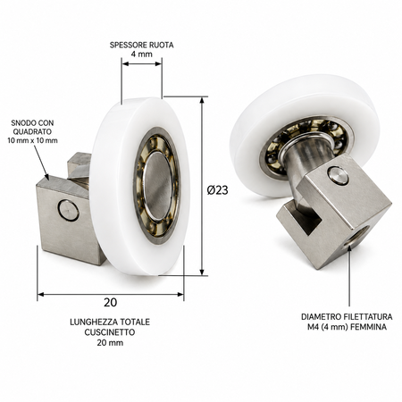 R400/154 - 23 DG Quadro - Kit 2 pezzi