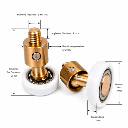 R400/139 - 19 Snodo M5 - Kit 2 pezzi