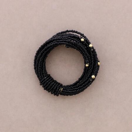 Bracciale Multi Fili Perline NERO