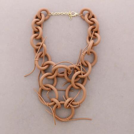 Collana Maglia Frangia Gomma
