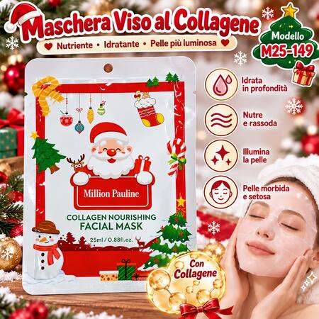 Million Pauline Facial Maschera Natale Bianco [Conf.da 10 pezzi]