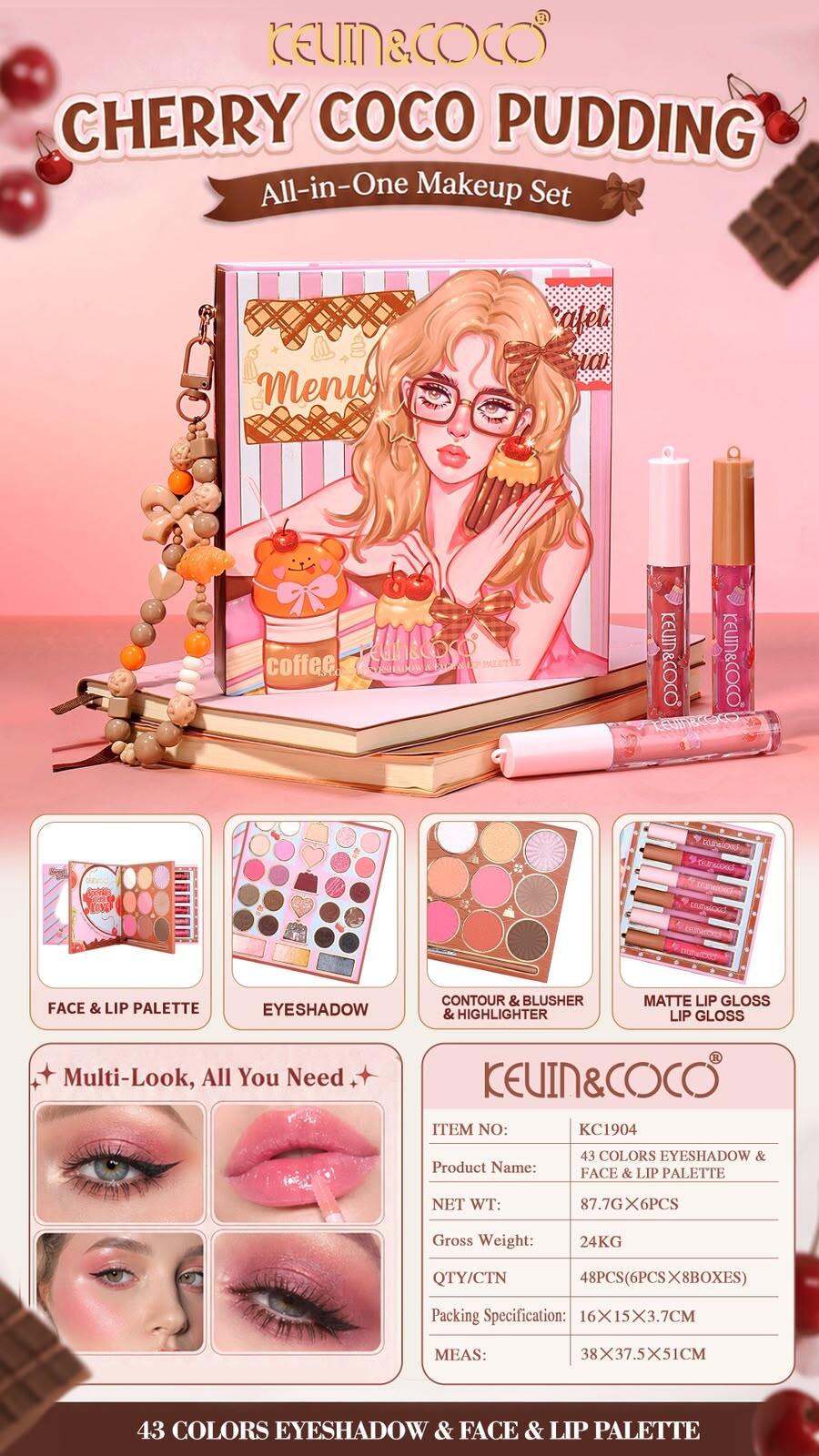 Kevin & Coco Palette Make Up Set [Conf.da 3 pezzi]