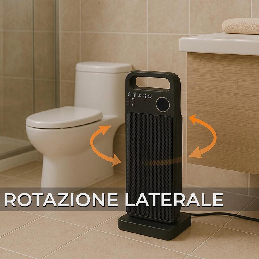 Stufa Termoventilatore a Colonna 2000W a 3 Livelli con Telecomando incluso