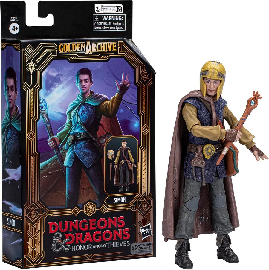 Dungeons & Dragons: L'onore dei ladri, Golden Archive, Simon, action figure collezionabile per adulti da 15 cm, ispirata al film D&D, BALD - SIMON - 4+ ANNI