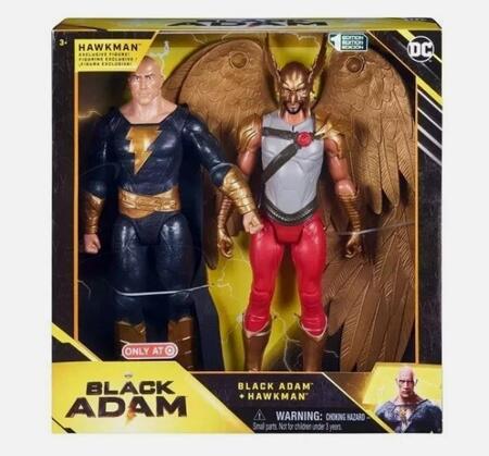 Dc Comics Black Adam Hawkman Set 2 Personaggi 30 cm - +3 ANNI