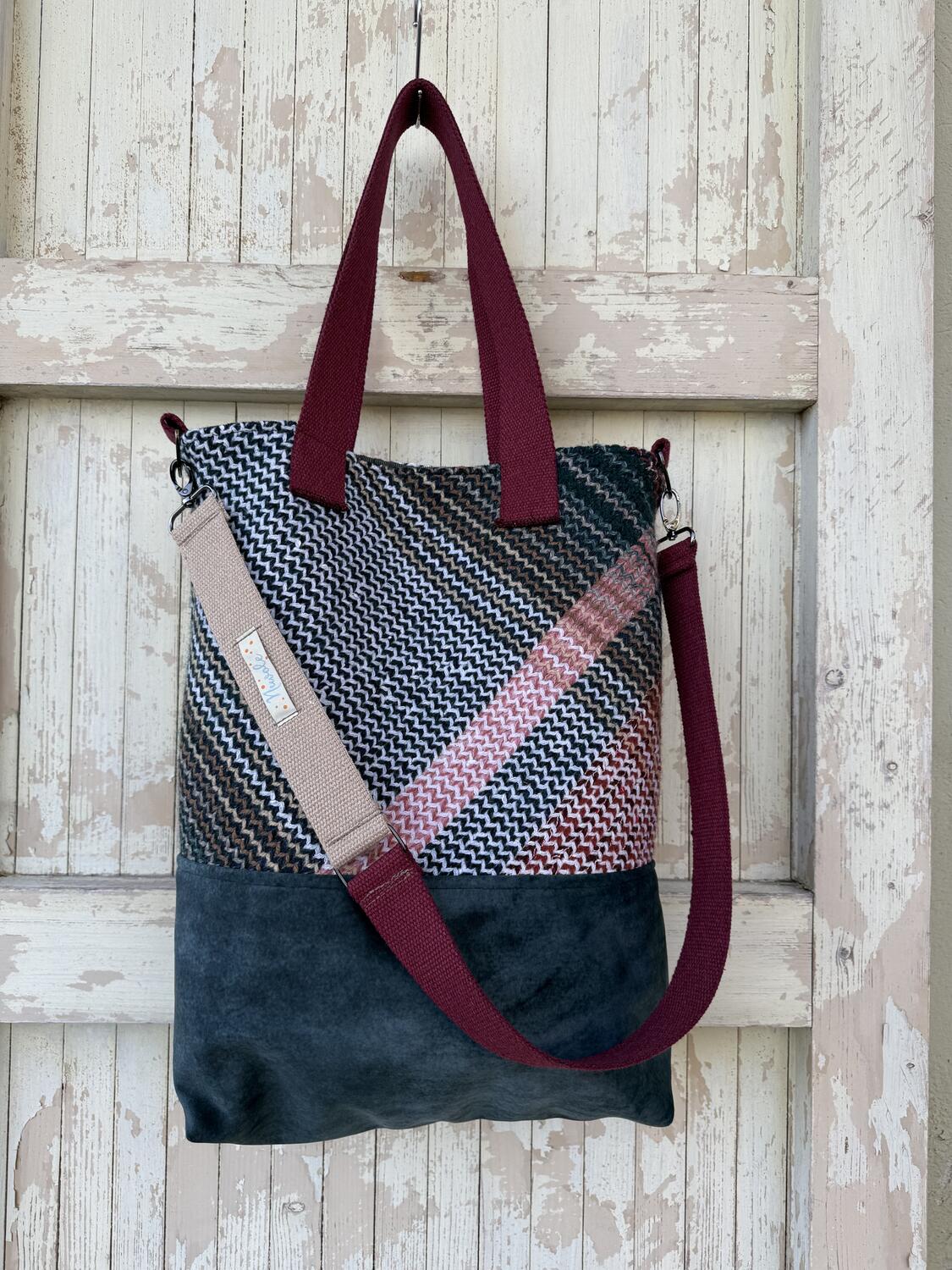 Borsa manici bordeaux 