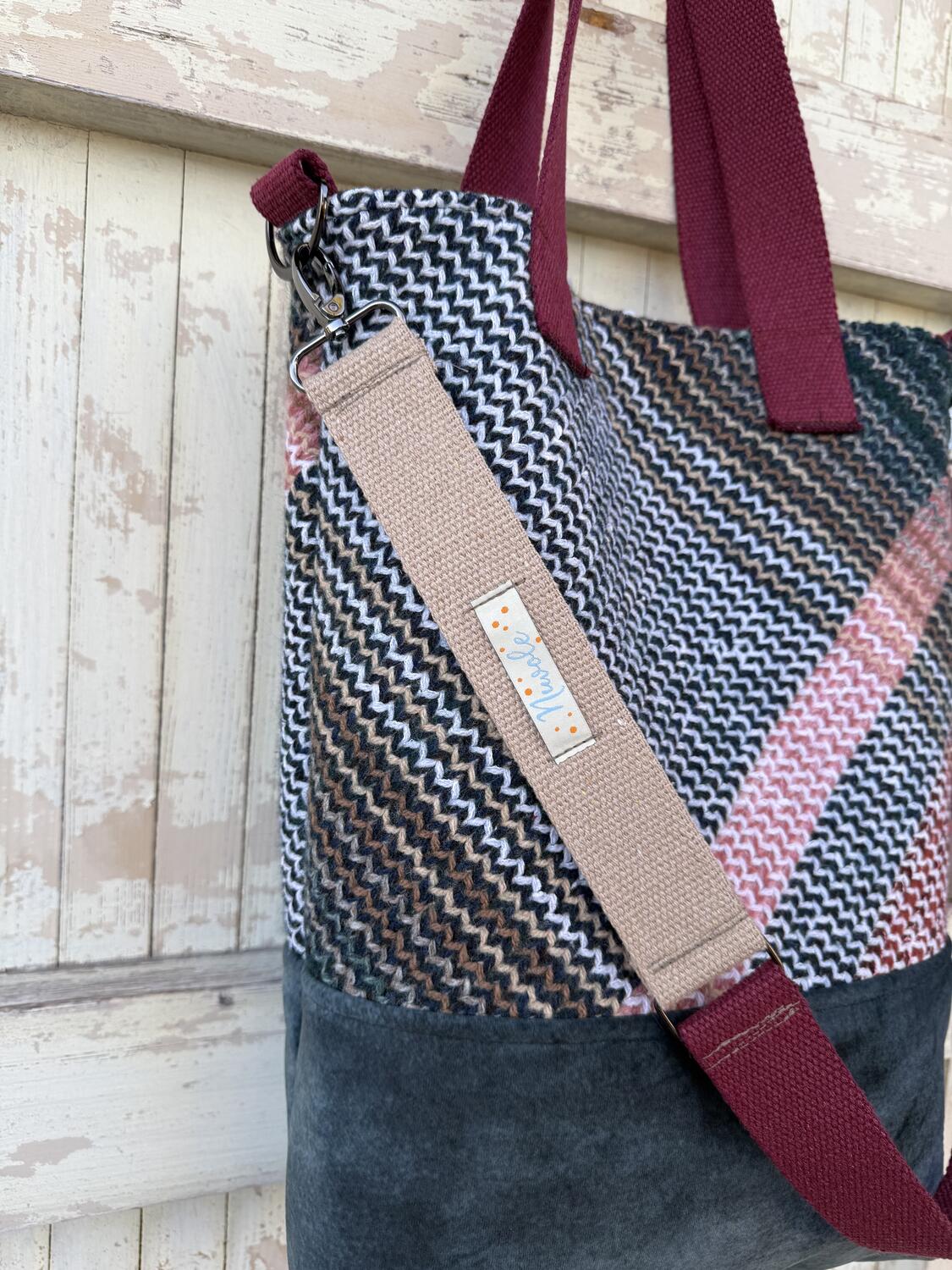 Borsa manici bordeaux 