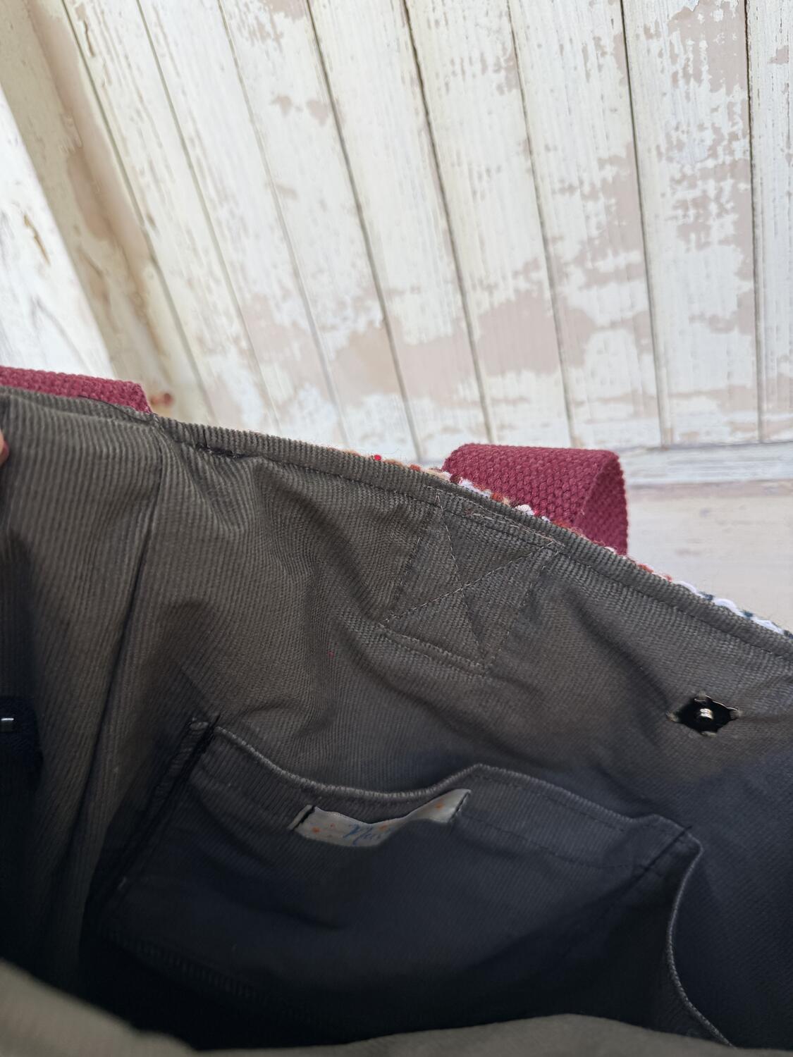 Borsa manici bordeaux 