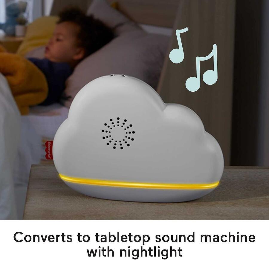 Fisher-Price-Giostrina Dolce Arcobaleno per Culla Fianco Letto, Unità Rilassante da Appoggio e Unità Sonora da Culla, Compatibile con le Culle, Giocattolo per Bambini 0+ Mesi, HBP40