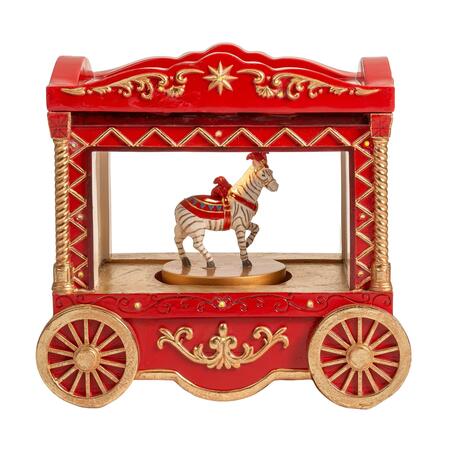Palais Royal Carillon Vagone del Circo con Zebra in Movimento e Luci 26x24,5 cm