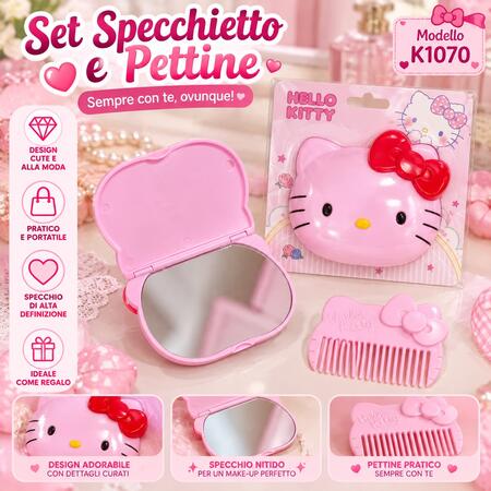 Kitty Set Specchietto E Pettine [Conf.da 12 kit]