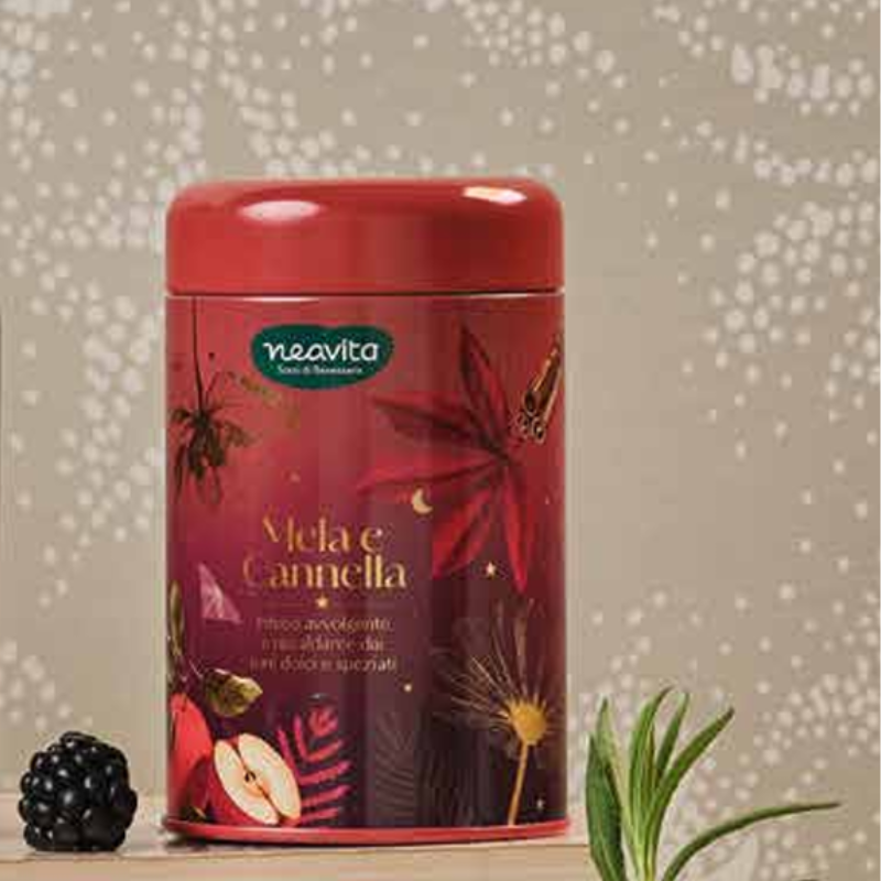 Neavita - Infusi da Favola Tin borgogna Mela e Cannella