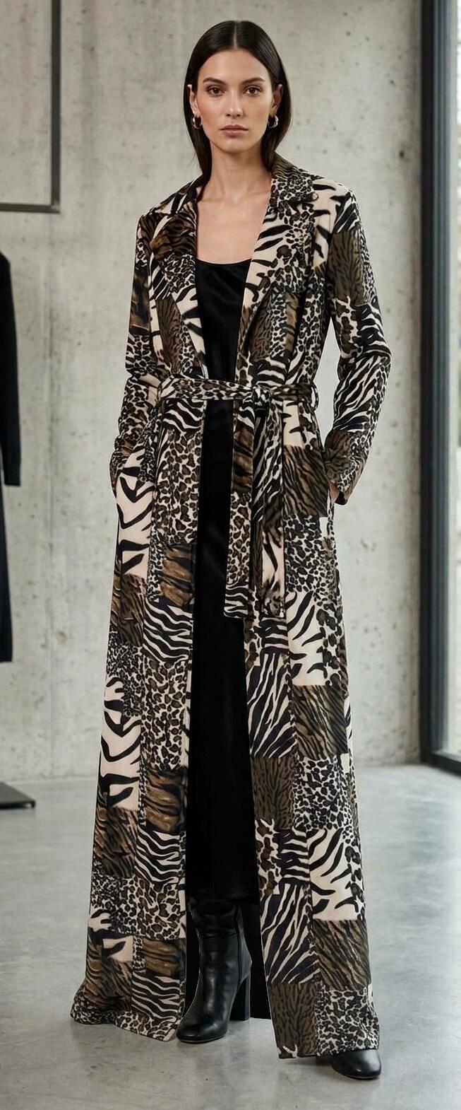 1071 Cappotto lungo in cavallino ecologico a pelo corto sartoria Italiana