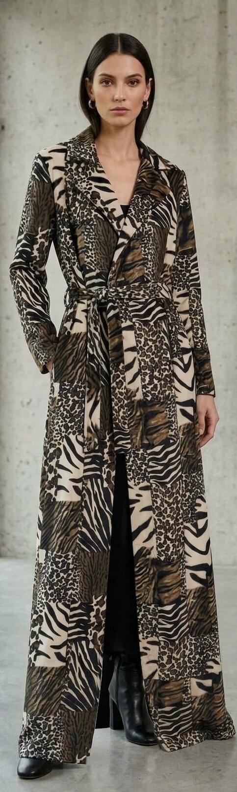 1071 Cappotto lungo in cavallino ecologico a pelo corto sartoria Italiana