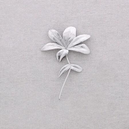 Spilla Acciaio Fiore ARGENTO