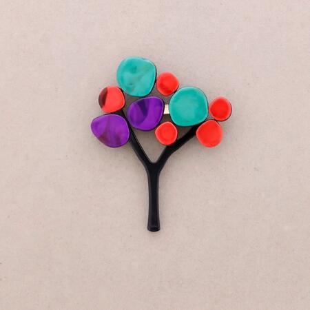 Spilla ad albero in resina