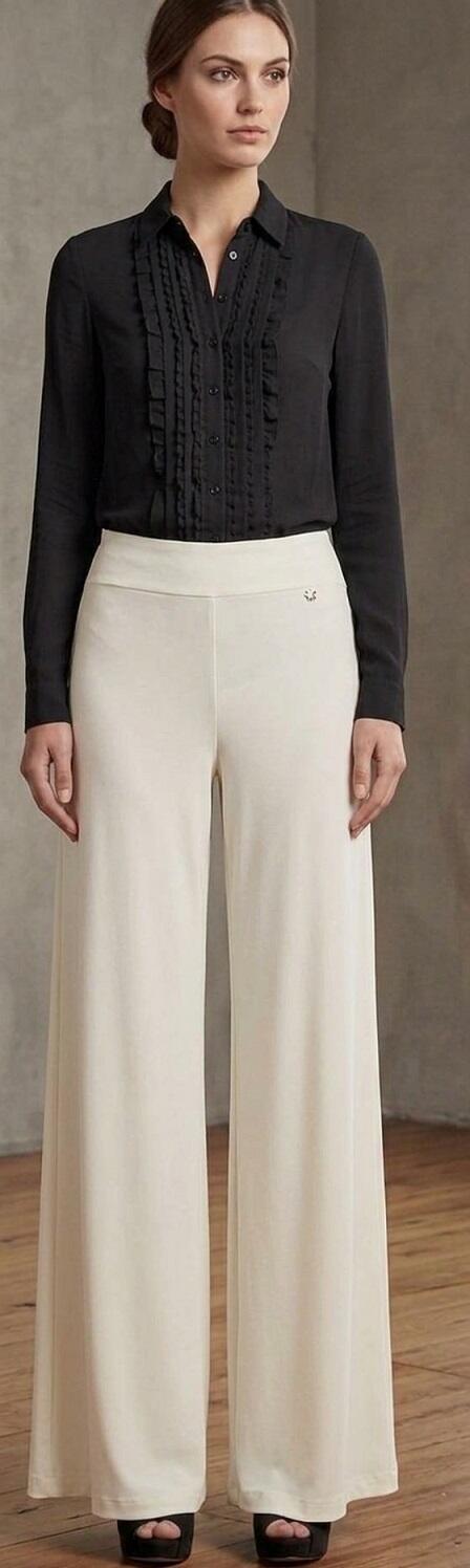 Dance pants in elastic technical fabric straight shape plus sizes 1-0030