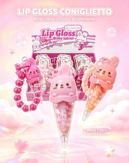 Lucky Model Lip Gloss Con Bracciale [Conf.da 12 pezzi]