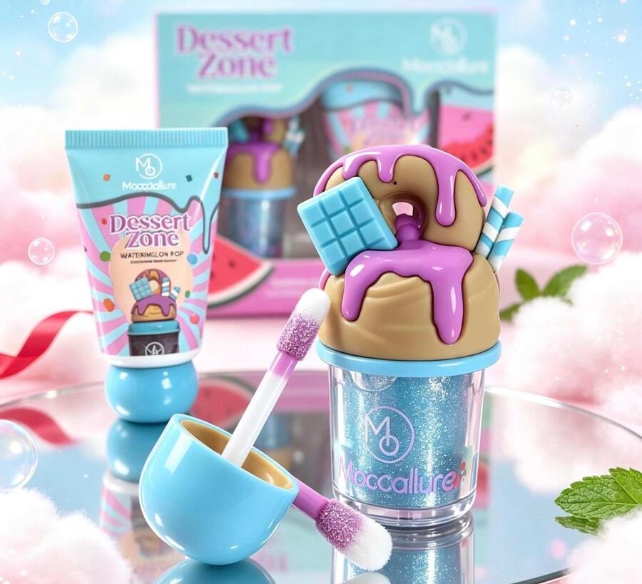 Mocmallure Set Crema Mani + Lip Gloss Blu [Conf.da 12 set]