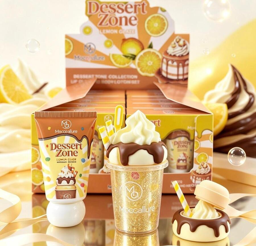 Mocmallure Set Crema Mani + Lip Gloss Giallo [Conf.da 12 set]