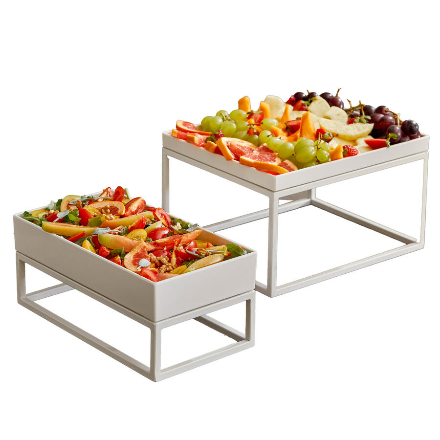 Stand per Buffet in Metallo Bianco LEONE