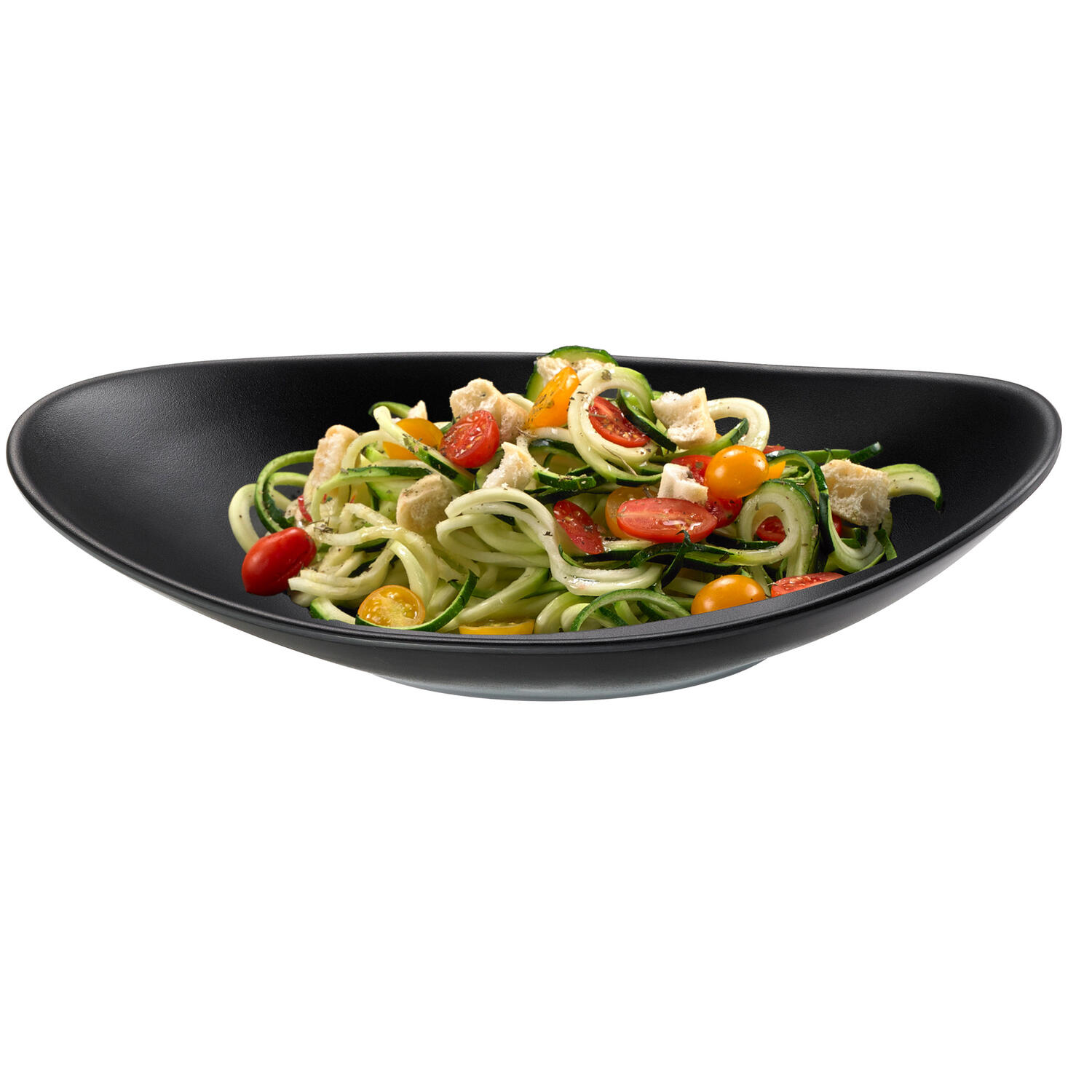 Piatto Ovale Nero in Melamina LEONE
