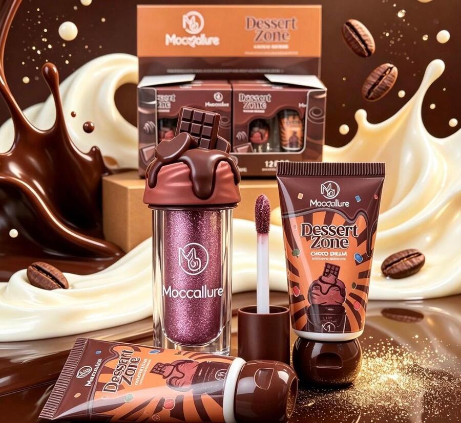 Mocmallure Set Crema Mani + Lip Gloss Marrone [Conf.da 12 set]
