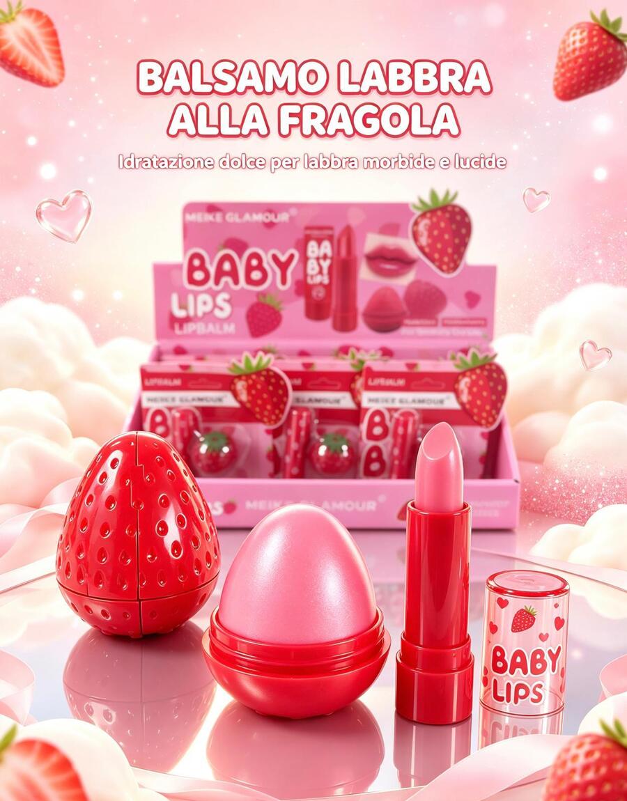 Meike Glamour Baby Lips Lip Balm [Conf.da 12 pezzi]