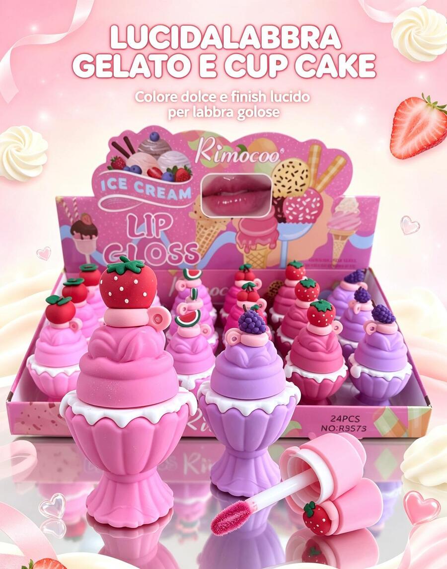 Rimocoo Lip Gloss Ice Cream [Conf.da 24 pezzi]