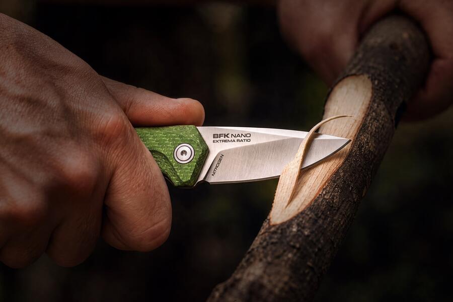 EXTREMA RATIO BFK Nano Nitrogen Green Satin – Coltello EDC a Lama Fissa