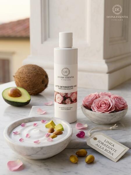 Latte detergente alla rosa bio
