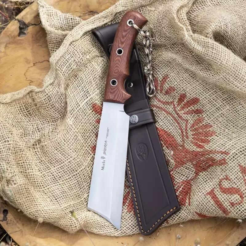 MUELA Sherpa Micarta Brown 18-C – Coltello da Outdoor con Manico in Micarta