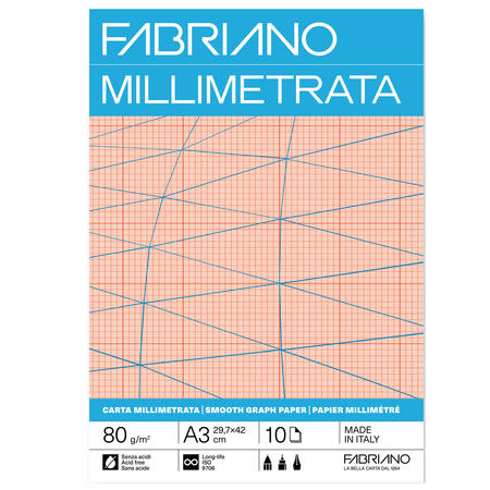 Blocco Carta Millimetrata FABRIANO - conf. 25 pz