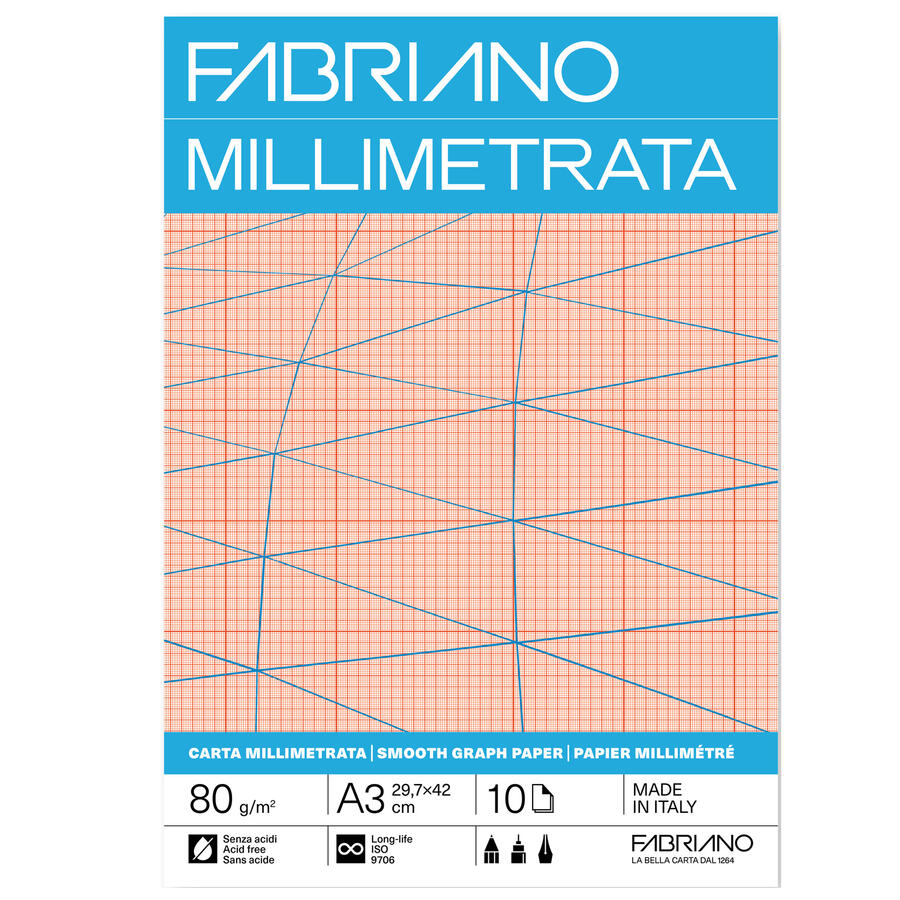Blocco Carta Millimetrata FABRIANO - conf. 25 pz