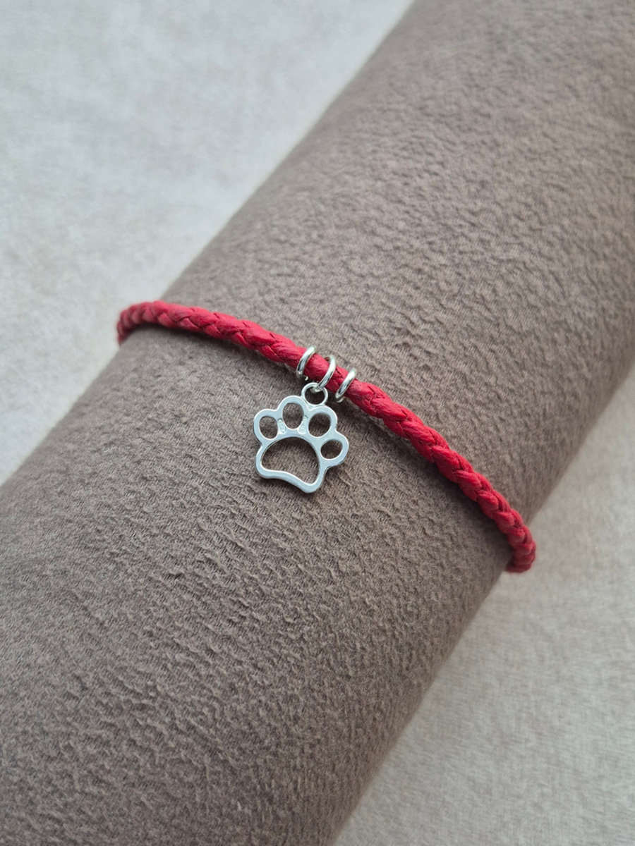 Bracciale Zampa di Cotone Rosso 