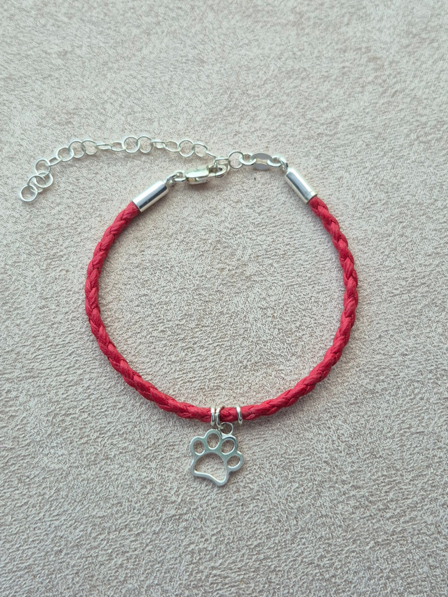 Bracciale Zampa di Cotone Rosso 