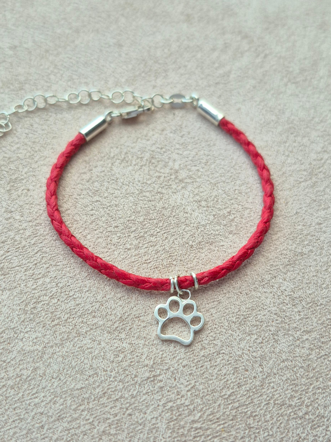 Bracciale Zampa di Cotone Rosso 