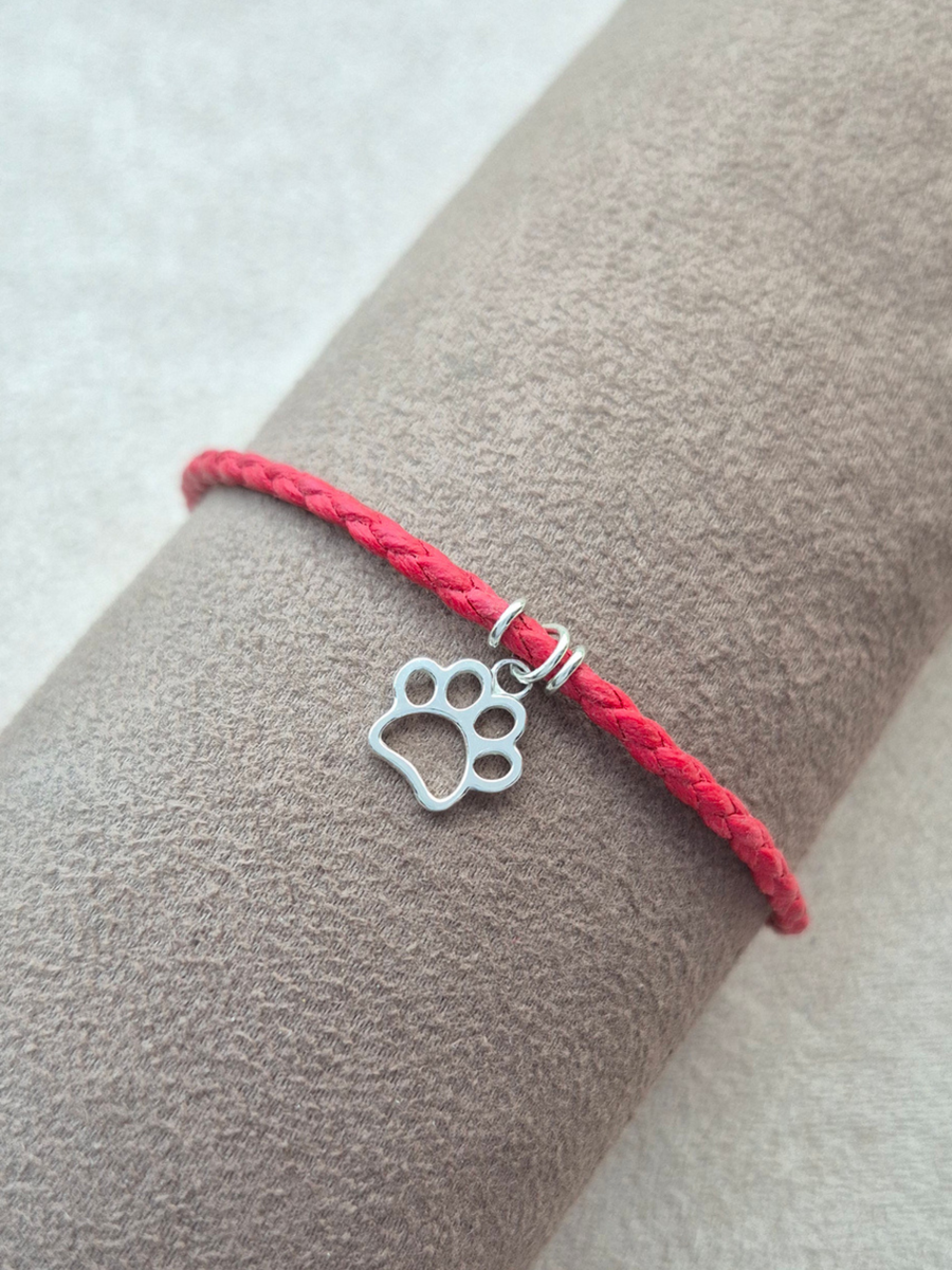 Bracciale Zampa di Cotone Rosso 