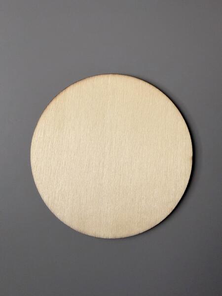 Base circolare in legno grezzo da decorare, diametro 10 cm, spessore 2 mm