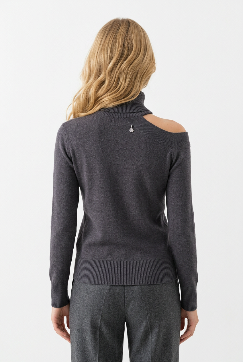 Two Way Maglia Cut Out Con Rombi Grigio