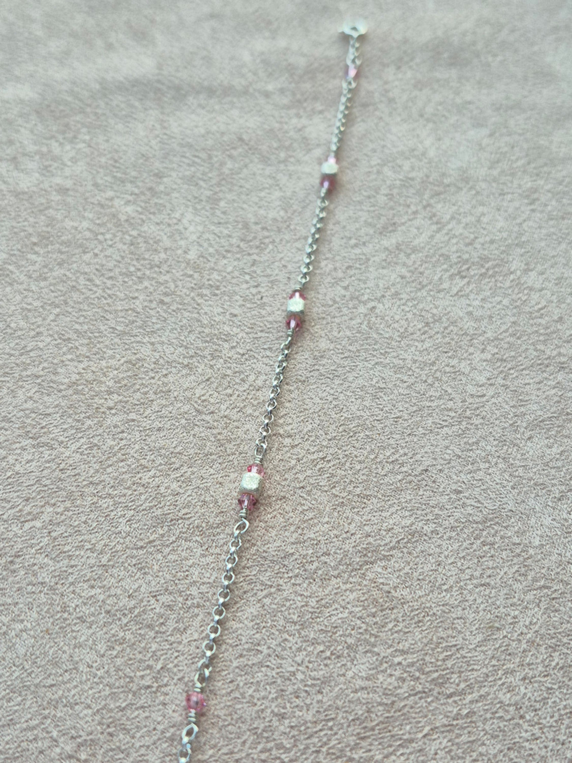 Bracciale Cristalli Rosa e Quadrati 