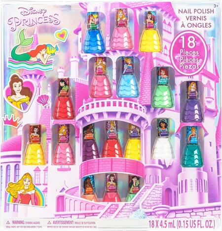 Disney Princess Smalti 18 pezzi per bambine, 3+