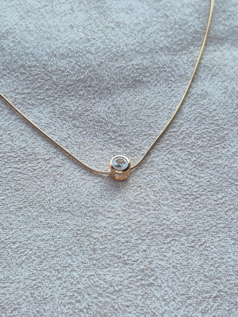 Collana Punto di Luce Oro Rosa