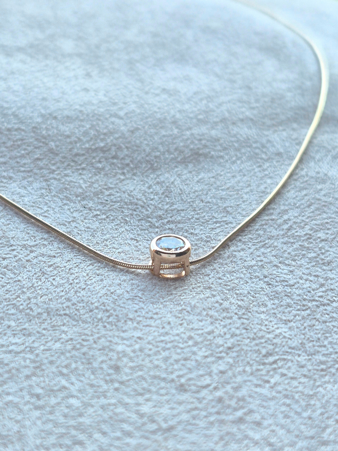 Collana Punto di Luce Oro Rosa