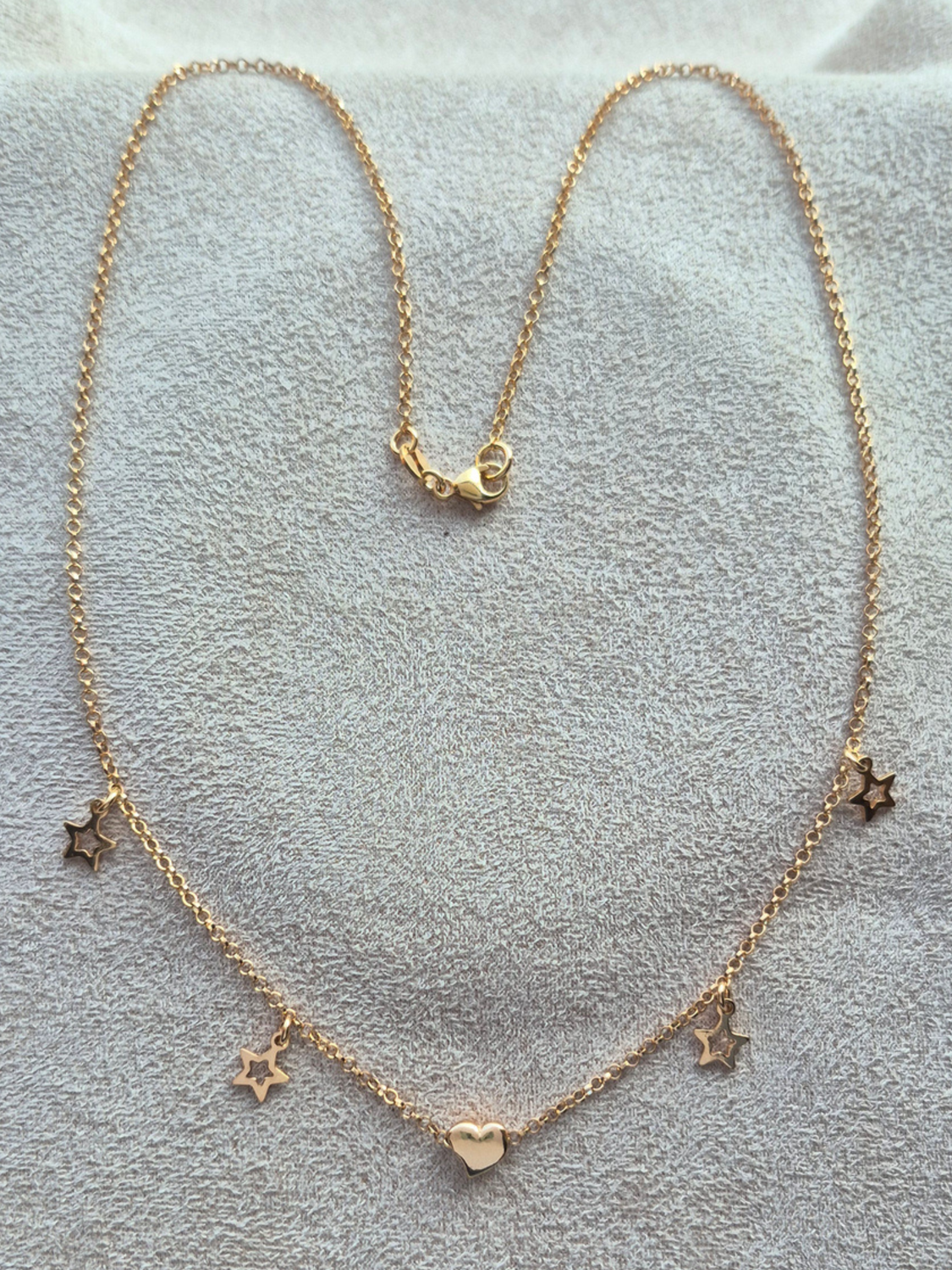 Collana Stelle e Cuore Oro Rosa