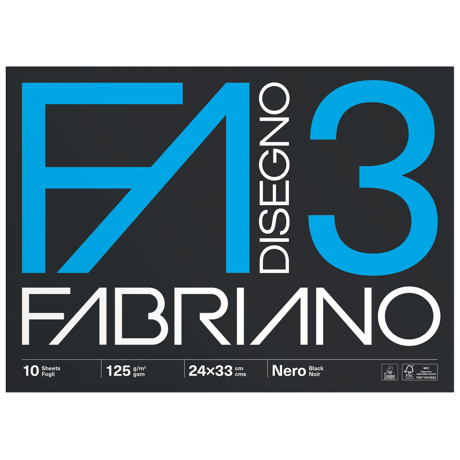 Album 3 da Disegno Colore Nero f.to 24×33 cm FABRIANO - conf. 10 pz