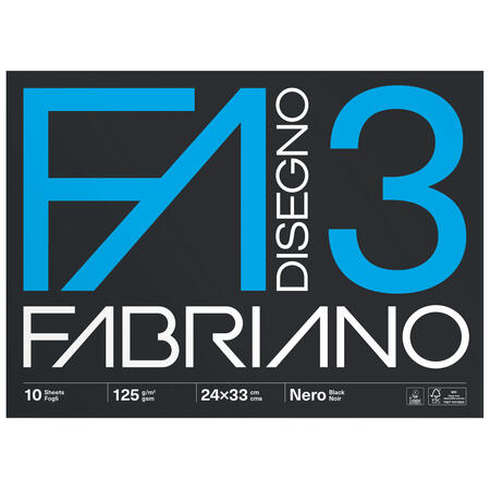 Album 3 da Disegno Colore Nero f.to 24×33 cm FABRIANO - conf. 10 pz