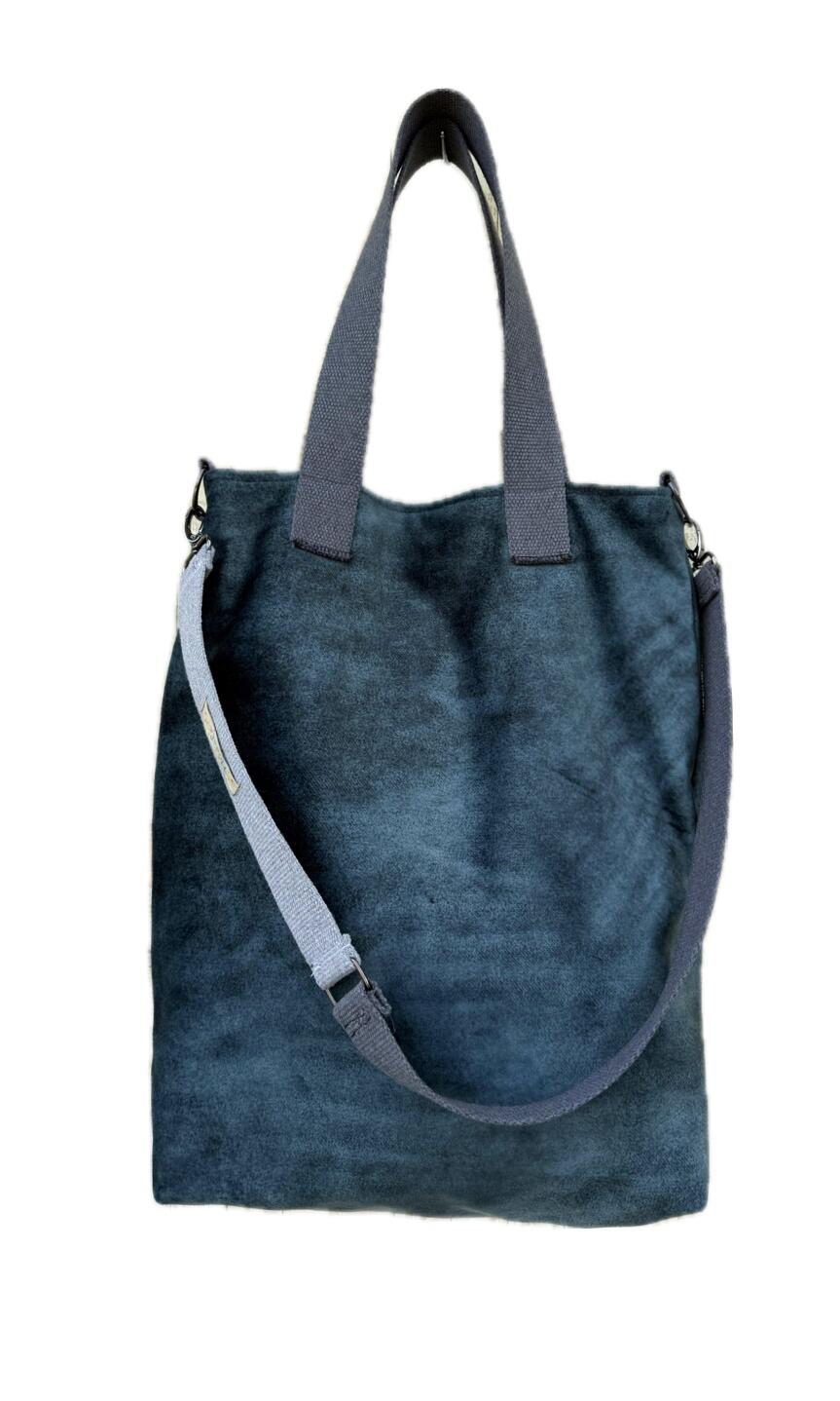 Borsa velluto ottanio