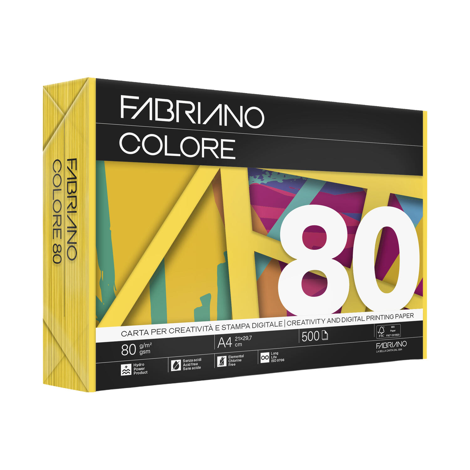 Carta Colorata Tinta Unita da 80 gr in Risma FABRIANO